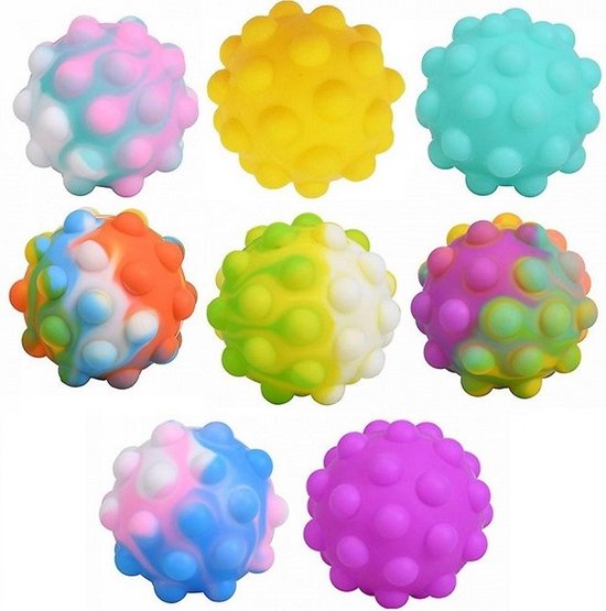 Pop-it Ball - Pop it - Fidget - 3D Push Bubble Ball - tie dye - Popits -  Connu de