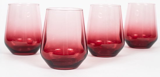 Overtekenen dood Arthur Stemless wijnglazen – Set van 4 rode wijnglazen – 14,3 oz Kleurrijke  wijnglazen –... | bol.com