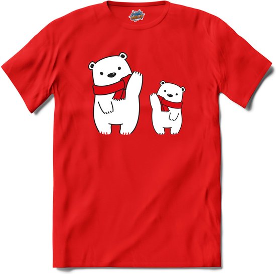Ijsbeer buddy's - T-Shirt - Heren - Rood - Maat 4XL
