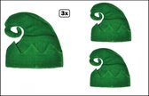 3x Chapeau nain de luxe vert mt.59 - Elven gnome conte de fées fête à thème Noël party à thème fun elf