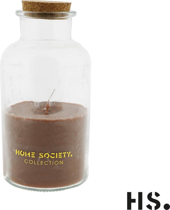 Home Society Pot Kaars- Jar Candle - Lisse - Siena Bruin - 60 branduren