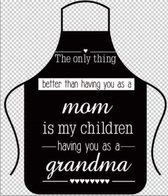 Keukenschort verstelbaar - dochter voor grootmoeder - one size - grappig - dankbaar