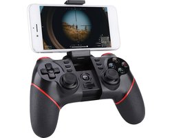 Draadloze Gaming Controller, T6 Bluetooth Draadloze Gamepad Joystick Controller voor Smartphone/Tablet/Smart TV/Settop Box/PC/PS3, Ondersteuning voor iOS/Andriod