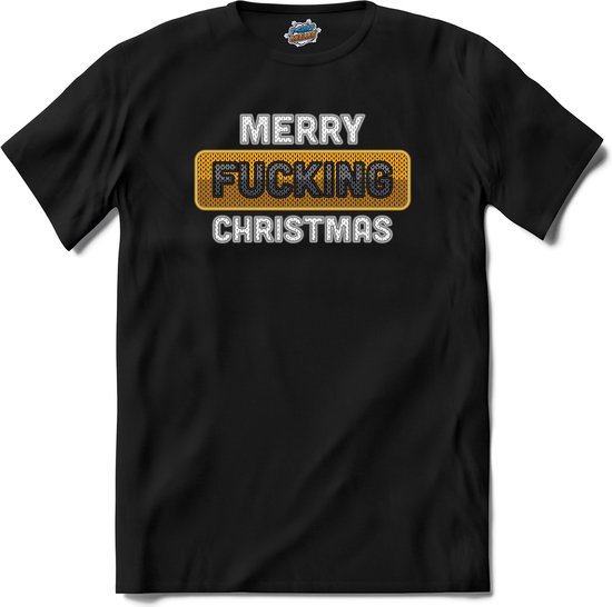 Merry f*cking christmas - T-Shirt - Meisjes - Zwart - Maat 12 jaar