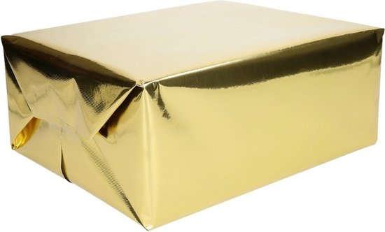 Foto: Inpakpapier cadeaupapier 400 x 50 cm goud metallic luxe folie papier