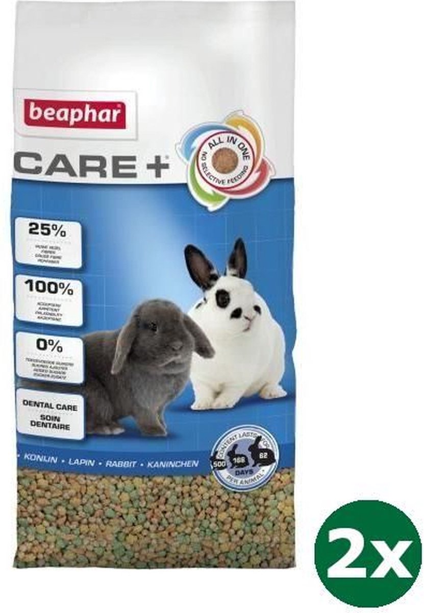 2x10 kg Care+ konijn