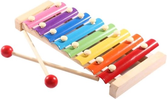 Rheme Speelgoed Xylofoon - Speelgoedinstrument - Kleurrijke Slaghoutjes - 8 Toons - Rheme