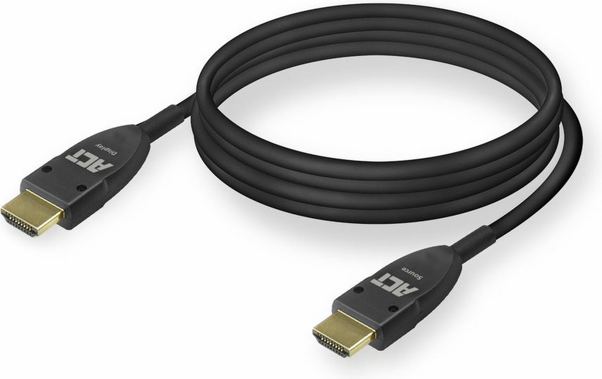 ACT AK4140 Certified 8K Hybride HDMI Professional Actieve Optische Kabel (AOC) | HDMI-A male - HDMI-A male | Zwart | 5 meter