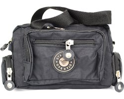 foto van Starbag Reistas Crinkle-nylon Unisex Zwart - (014-6) - KLEINE TAS- 20x8x13cm -