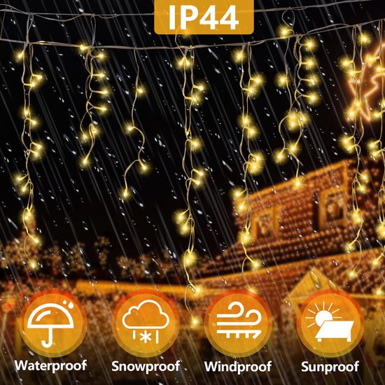 600 LED bevriezende Kerstverlichting regen ijspegel decoratie kerst