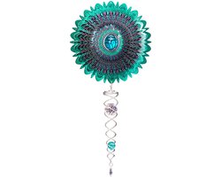 Windspinner, Spin Art, Crystal Mandala Space Artist Crystal Tail, ACTMSP0800, totale lengte 60cm