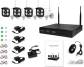 Set de 4 caméras avec NVR - POE - Wifi - y compris enregistreur vidéo réseau - sécurité pour la maison - bureau - magasin - Xd Xtreme - ensemble de caméras de sécurité - sécurité - surveillance