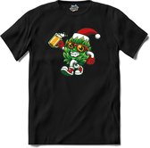 Kerstman zijn beste hulpje - T-Shirt - Meisjes - Zwart - Maat 12 jaar