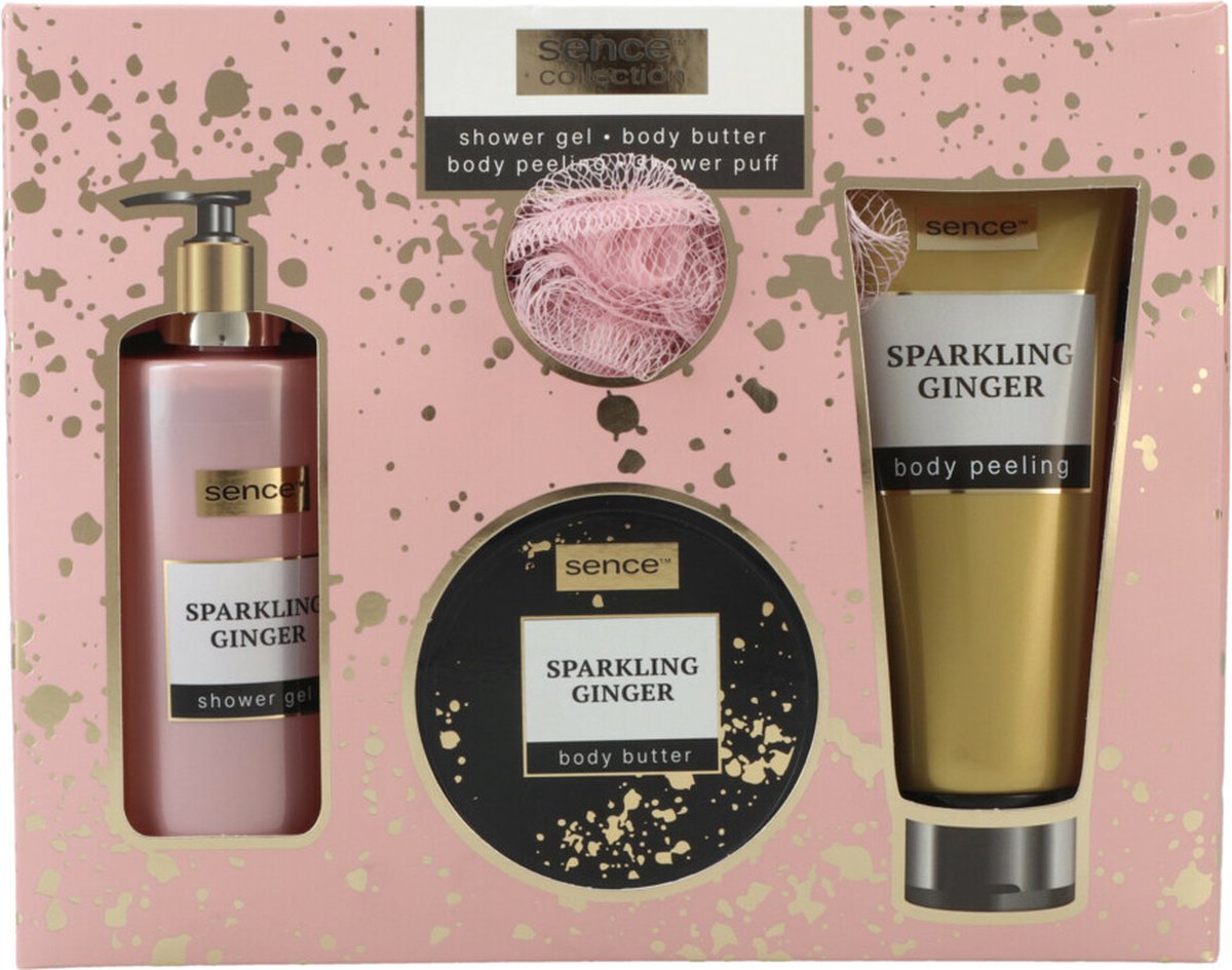 Goedkoopste Sence Collection Giftset - Sparkling ginger - Body Care - 4 stuks- lichaamsverzorging- geschenkset vrouw