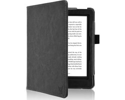 Hoes geschikt voor Kobo Aura Edition 1 - Book Case Premium Sleep Cover Kunstleer Hoesje met Auto/Wake Functie - Zwart