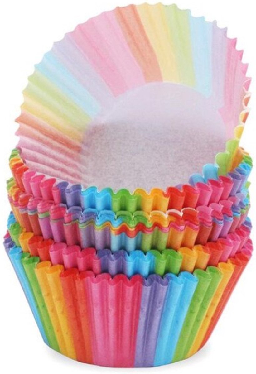 Papieren Cupcake Vormpjes - 20 stuks - Muffin Vormpjes - Multicolor