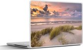 Laptop sticker - 11.6 inch - Zonsondergang - Duin - Strand - Planten - Zee - 30x21cm - Laptopstickers - Laptop skin - Cover