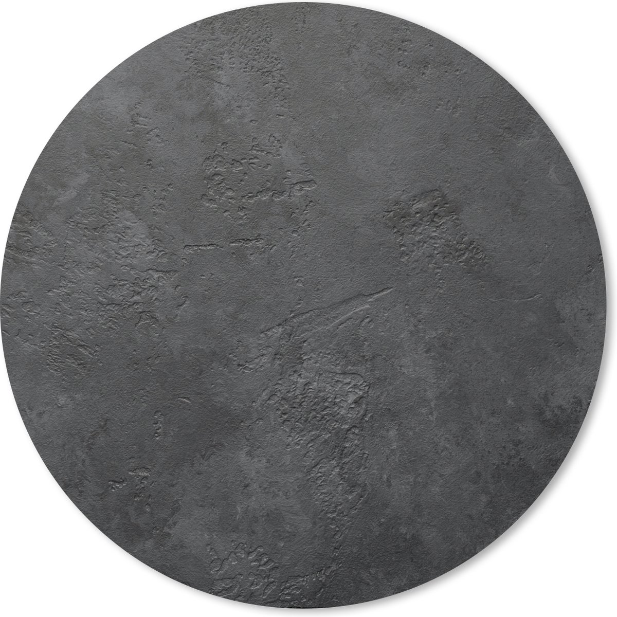 Muismat rond 20x20 cm - Mousepad Beton - Structuur - Industrieel - Zwart - Grijs - Ronde muismatten