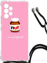 Silicone Hoesje Geschikt voor Geschikt voor Samsung Galaxy A53 Telefoonhoesje met doorzichtige rand Nut Boyfriend