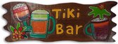 Houten wandbord "Tiki Bar" #1 | 50 x 18 cm | mancave | kroeg | tuin decoratie | cadeau | Hawaii |
