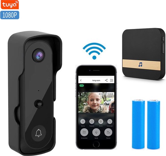 NP-products HD Video Deurbel - Model T30 inclusief 64gb sd - NP-products - €69,89