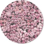 Muismat - Mousepad - Rond - Bloemen - Rozen - Natuur - Roze - Botanisch - 30x30 cm - Ronde muismat