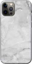 Coque iPhone 13 Pro - Marbre - Pierre - Wit - Grijs - Aspect Marbre - Coque de téléphone en Siliconen