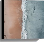 WallClassics - Toile - Vue de dessus Plage et Mer - Photo sur toile 30x30 cm (Décoration murale )