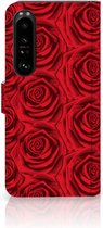 GSM Hoesje Sony Xperia 1 IV Mobiel Bookcase Red Roses