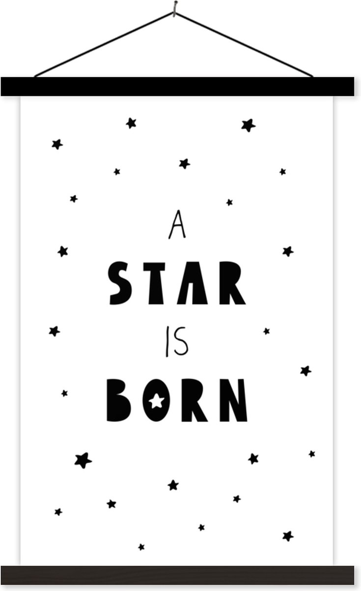 Schoolplaat voor kinderen - Quotes - A star is born - Baby - Kinderen - Spreuken - Kinderkamer decoratie - 120x180 cm