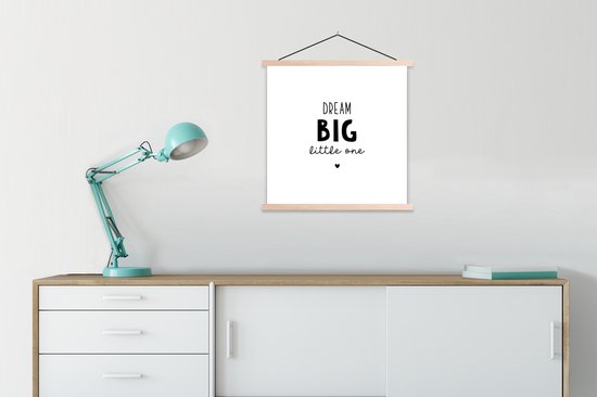 Affiche scolaire Enfants - Citations - Dream grand petit - Proverbes - Bébé - Rêves - Décoration Nursery - 90x90 cm