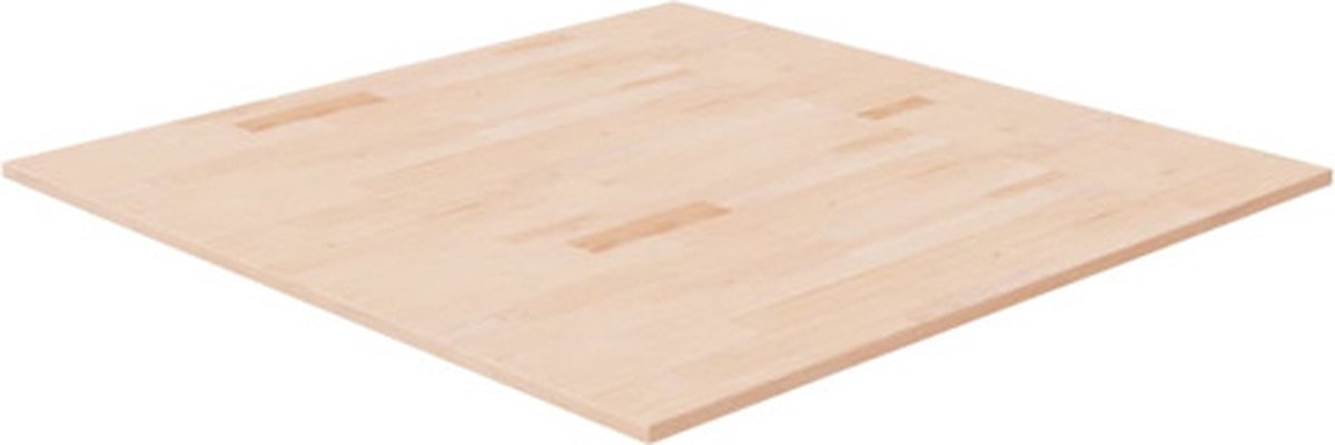 Tafelblad vierkant 40x40x1,5cm massief eiken lichtbruin