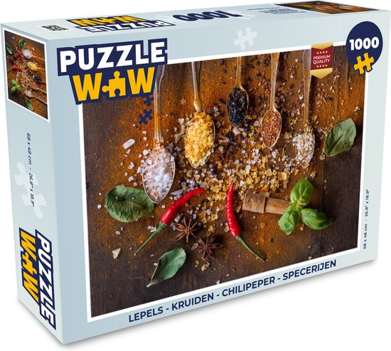 Puzzel Lepels - Kruiden - Chilipeper - Specerijen - Zout - Legpuzzel -  Puzzel 1000... | bol.com