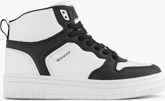 oxmox Zwart witte hoge sneaker - Maat 38