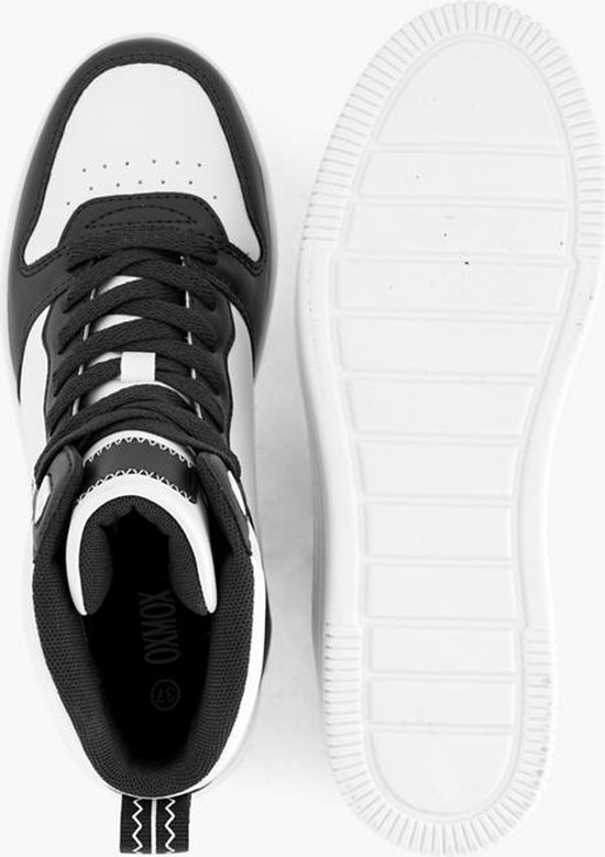 oxmox Zwart witte hoge sneaker - Maat 38 | bol