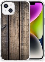 Smartphone hoesje Geschikt voor iPhone 14 Mobiel Hoesje met transparante rand Steigerhout