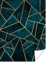 Poster Stenen - Goud - Luxe - Patronen - Abstract - 30x40 cm