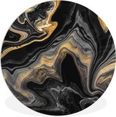 WallCircle - Wall Circle - Wall Circle Indoor - Marbre - Acryl - Or - Luxe - Abstrait - 30x30 cm - Décoration murale - Peintures Ronds