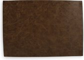 S&P Placemat 43x30cm lederlook bruin vague Tabletop (Set van 4)