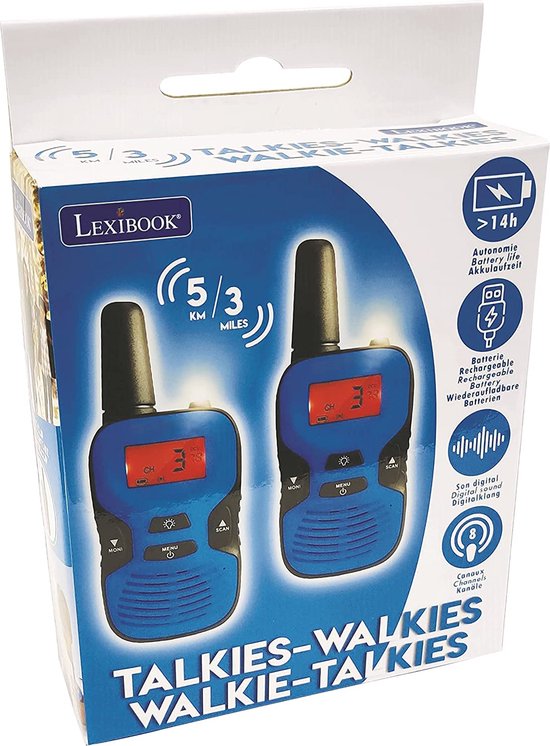 Retevis RT628 Walkie Talkie Kinderen 8 Kanalen PMR446 Vergunningsvrije VOX Kanaalvergrendeling LCD Scherm Speelgoed Cadeau voor Kinderen Compacte Walkietalkies voor Kinderen (1 Paar, Rood