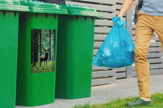 Container sticker Hert - Bos - Bomen - Dieren - Natuur - 40x60 cm - Kliko sticker