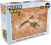 Puzzel Trekker - Akker - Boerderij - Boer - Groen - Legpuzzel - Puzzel 1000 stukjes volwassenen
