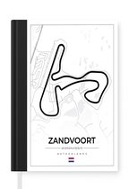 Notitieboek - Schrijfboek - Formule 1 - Circuit Zandvoort - Racebaan - Nederland - Circuit - Wit - Notitieboekje klein - A5 formaat - Schrijfblok