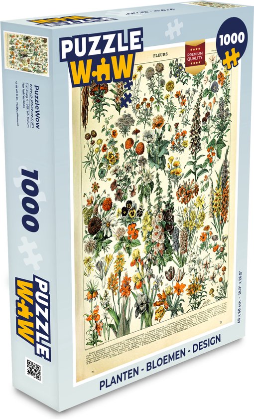 Puzzle Fleurs - Plantes - Vintage - Adolphe Millot - Art - Puzzle - Puzzle  1000 pièces... | bol