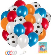 Festivz 40 pièces Ballons de Voetbal Rouge Wit Blauw Oranje - Décoration - Décoration de Fête - Rouge - Wit - Blauw - Oranje - Latex - Oranje - Latex Orange - Nederlands Elftal - Fête - Voetbal - Fête du Roi