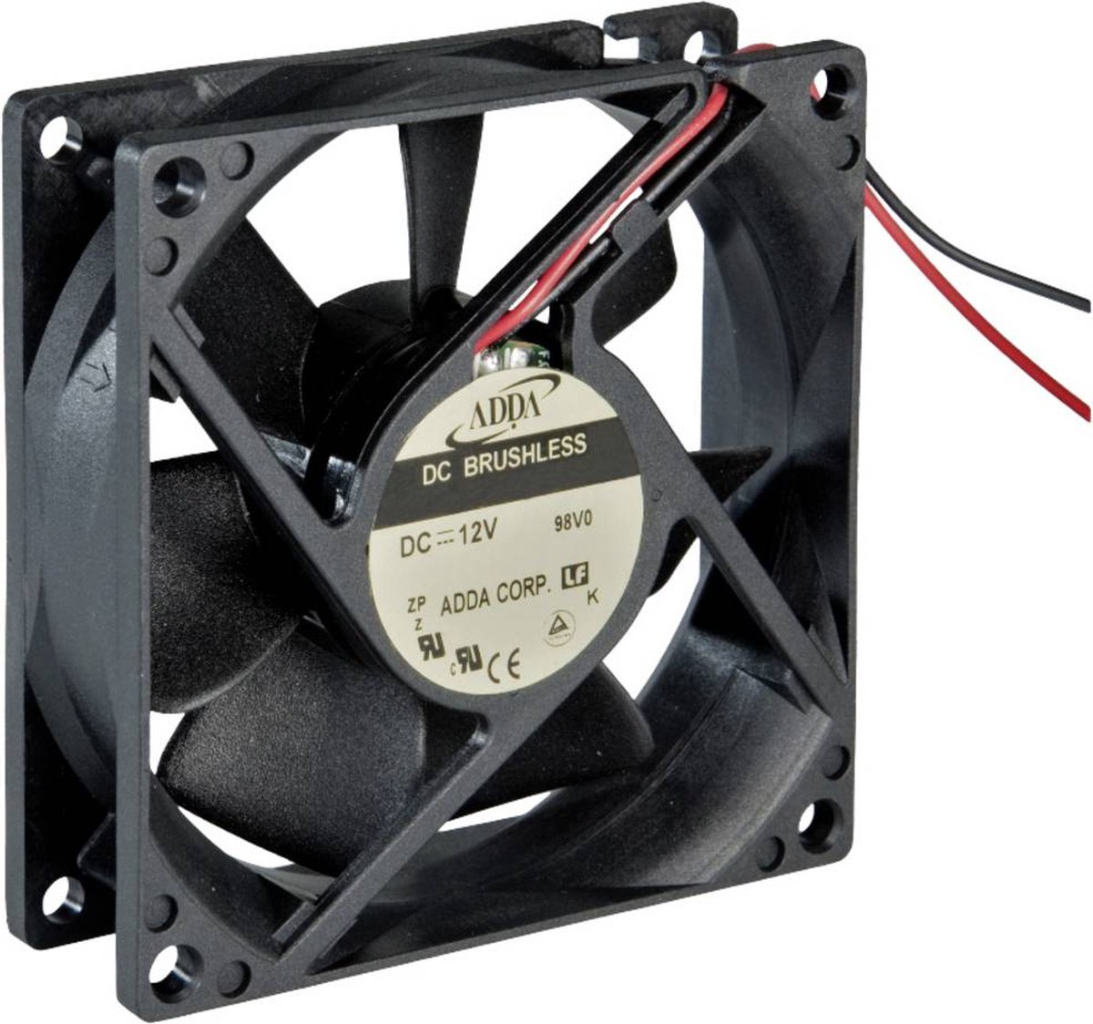 ADDA AD08012HB257104 Axiaalventilator 12 V/DC 37.2 m³/h (l x b x h) 80 x 80 x 25 mm