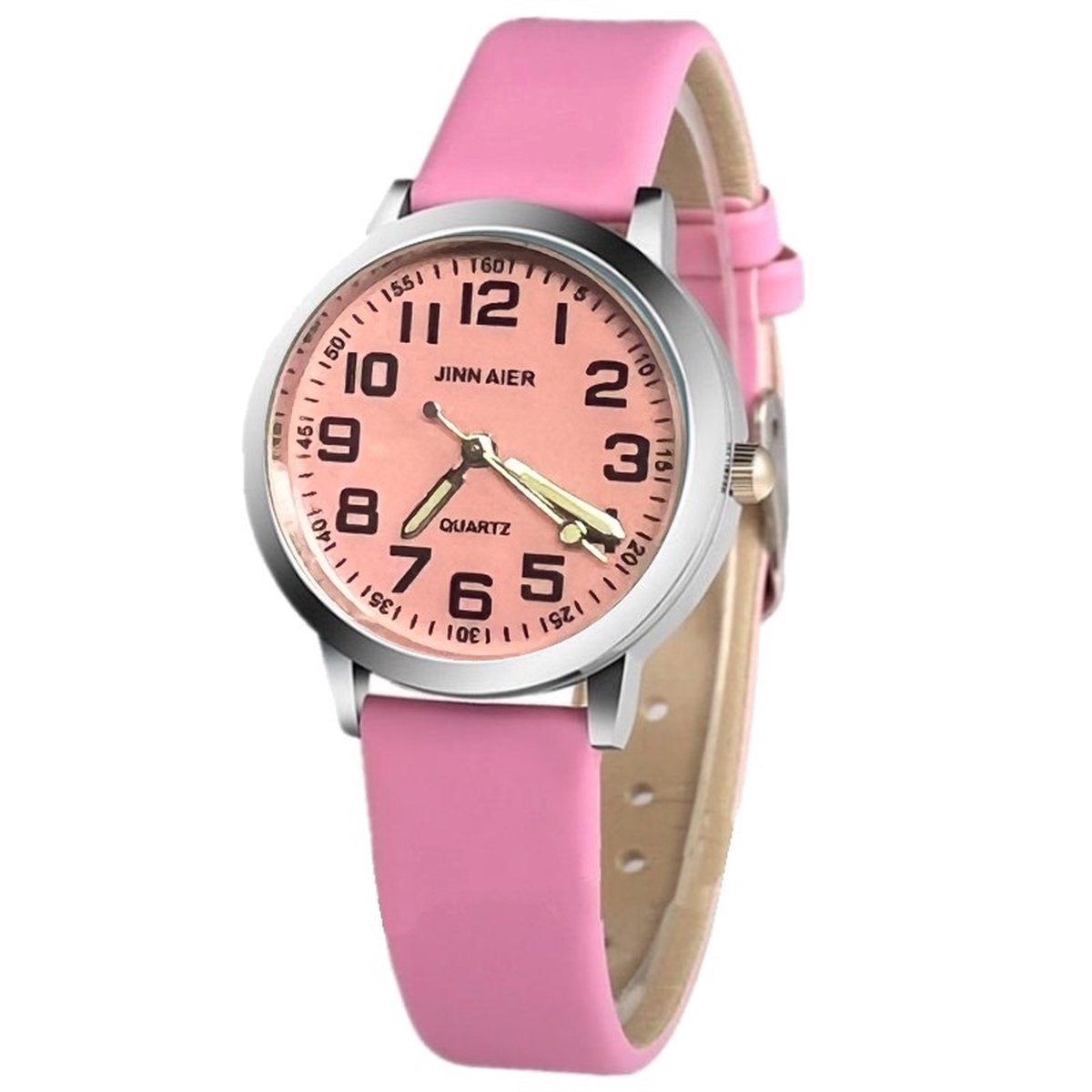 Fako® - Kinderhorloge - Jinn Aier - Ø 31mm - Gelakt - Roze