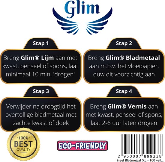 Glim® Lijm voor bladmetaal - Deco Primer - Bladgoud lijm - Luxe Spuitfles - Decolijm waterbasis - Extra Sterk - 30ML - Glim®