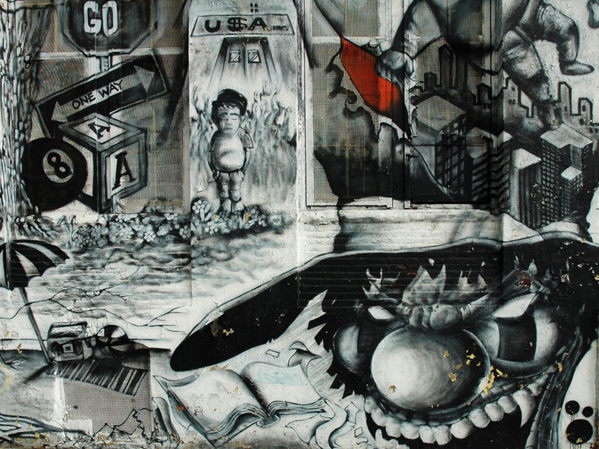 Fotobehang - Street art graffiti.