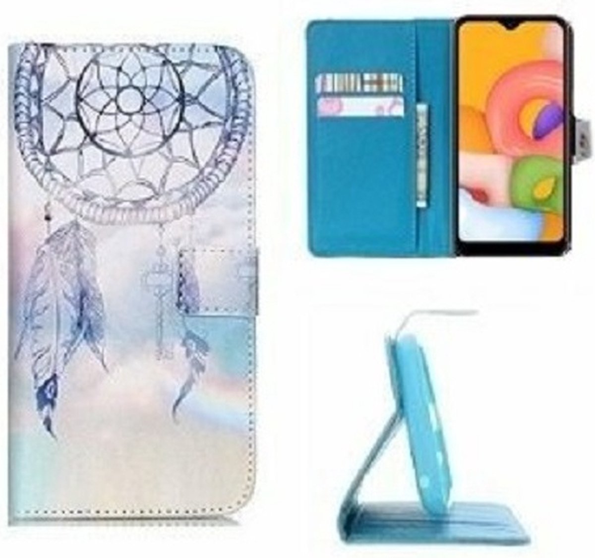 Samsung A01 Hoesje Met Pasjeshouder Bookcase Dromenvanger